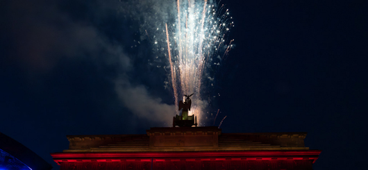 Feuerwerk bei der Abschlussfeier